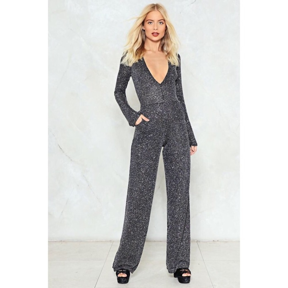 Nasty Gal Metallic Jumpsuit